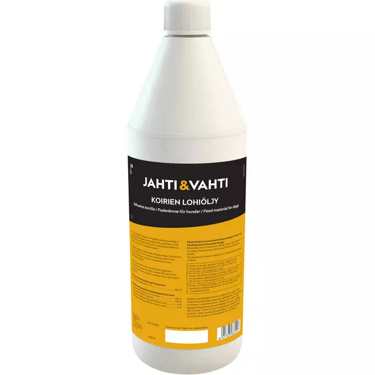 Jahti&Vahti Lohiöljy 1L - Koiran märkäruoat - 6417679861247 - 1