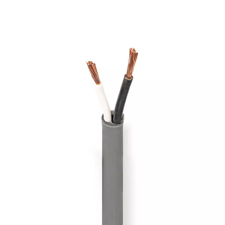 Kaiutinkaapeli 2x2,5mm² 100m pyöreä tummanharmaa - Asennuskaapelit ja sähköjohdot - 5412810296347 - 1