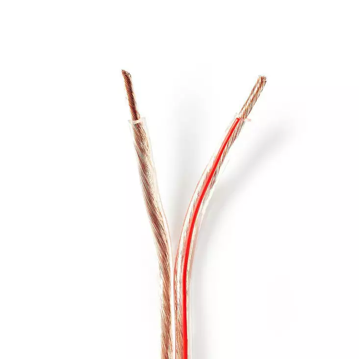Kaiutinkaapeli | 2 x 4.00 mm²15m pyöreä PVC läpikuultava - Asennuskaapelit ja sähköjohdot - 5412810312337 - 1