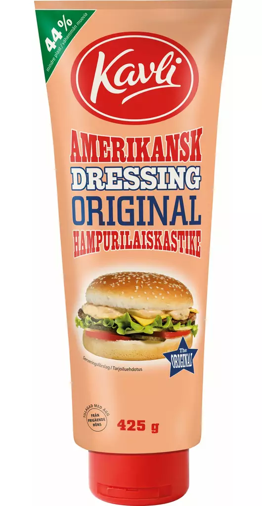 Kavli hampurilaiskastike 425g - Ruokaöljyt, maustaminen ja makeutus - 7311440056377 - 1