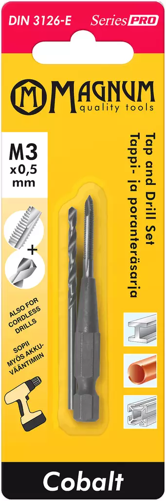 Kierretappi ja poranterä M3 - Kierretyökalut - 6418868968037 - 1