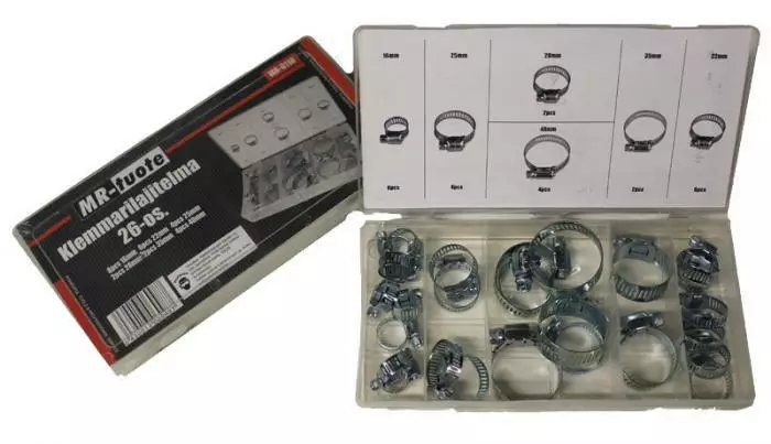 Klemmarilajitelma 26-osainen - Muut kiinnitystarvikkeet ja lajitelmat - 6430013069987 - 1