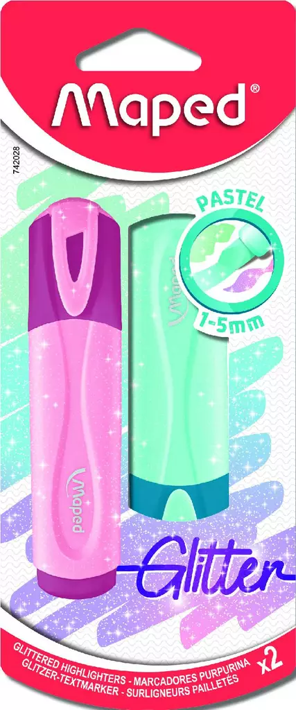 Korostuskynä Maped glitter 2kpL laj. kp - Tussit, kuitukynät ja korostuskynät - 3154147420287 - 1