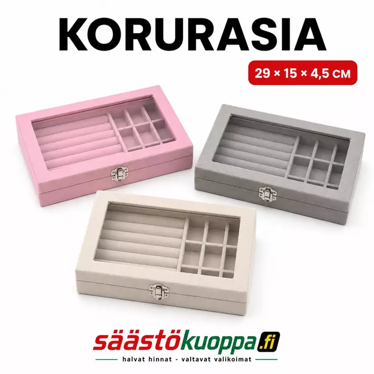 Korurasia ikkunalla 20x15x4,5cm - Toiletti- ja meikkilaukut - 6438506026547 - 1