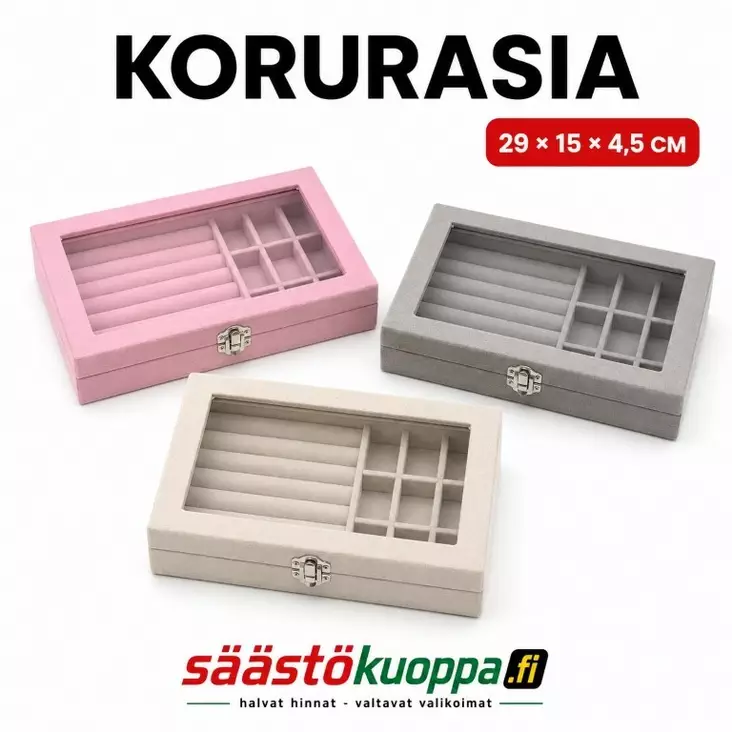 Korurasia ikkunalla 20x15x4,5cm - Toiletti- ja meikkilaukut - 6438506026547 - 1