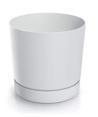 Kukkaruukku Tubo P valkoinen 14,8cm - Muoviruukut - 5905197466897 - 1