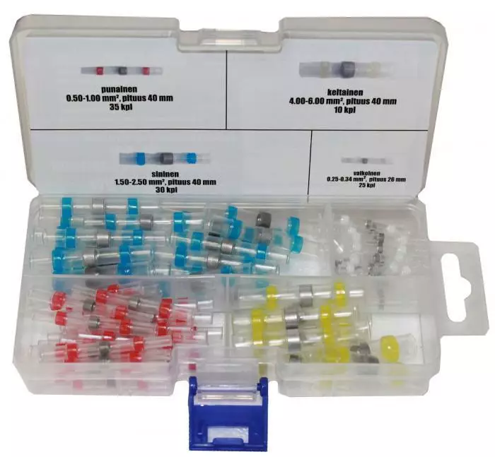 Kutistejatkoliitin tinalla 100 kpl - Liittimet ja liitinlajitelmat - 6430074694647 - 1