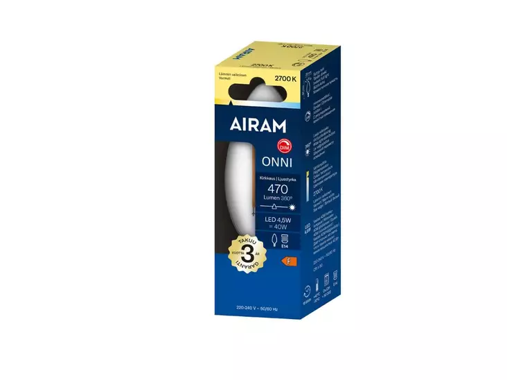 LED-kynttilälamppu kirkas 4,5W E14 470lm - Led-lamput - 6435200242907 - 1