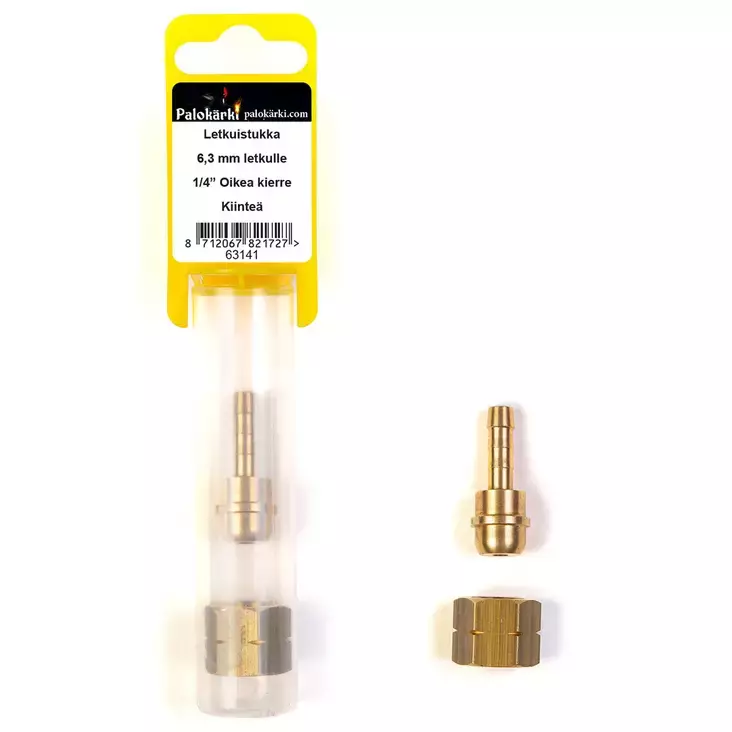 Letkuistukka 6,3mm letkulle 1/4" RH - Letkut, liittimet ja säätimet - 8712067821727 - 1