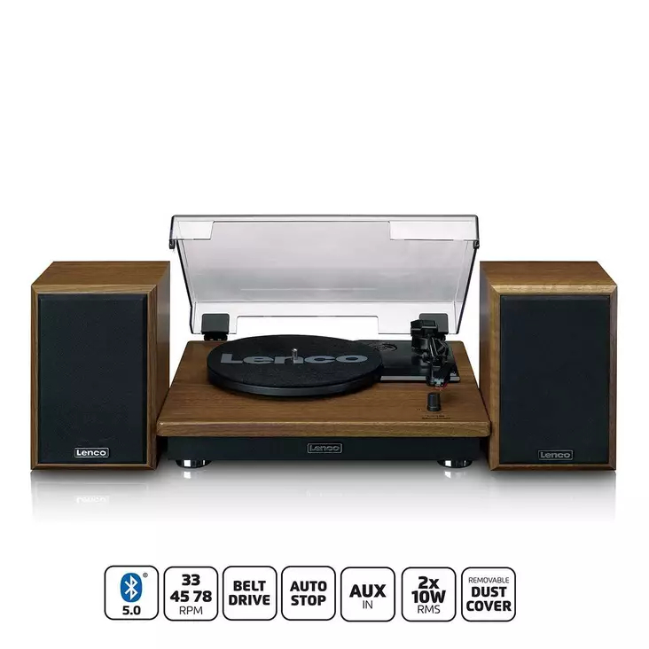 Levysoitin lenco ls-100bk levysoitin kaiuttimilla bluetooth - Radiot, soittimet ja radiopuhelimet - 8711902065067 - 1