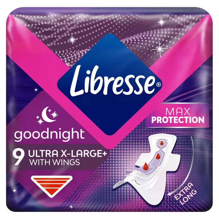 Libresse ohutside 9kpl Ultra Night Extra - Pikkuhousunsuojat ja siteet - 7322540918267 - 1