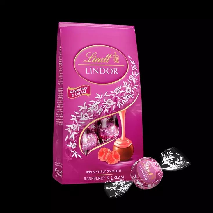 Lindt Lindor raspberry&cream 137g - Suklaat - 8003340800837 - 1