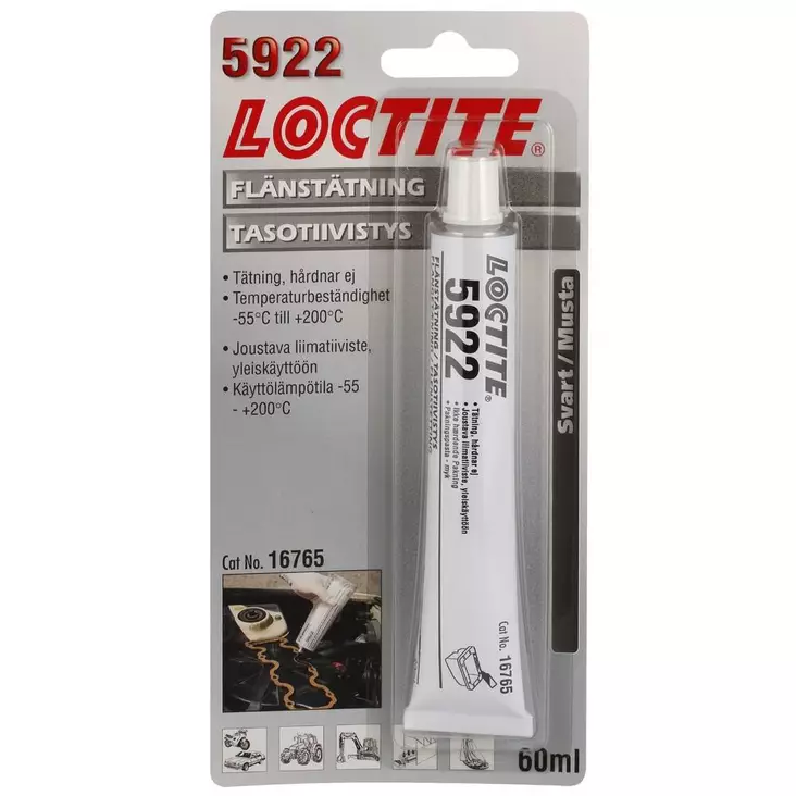 Loctite 5922 tiivistesilikoni musta 60ml - Liimat,lukitteet ja tiivistäminen - 5010266167657 - 1