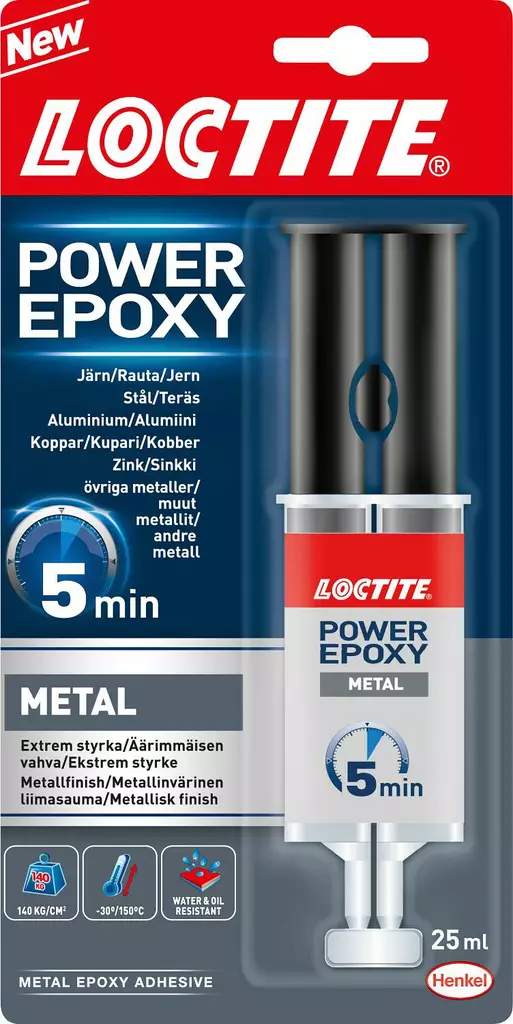 Loctite power epoxy metal 25ml - Epoksit ja 2K liimat - 7332531013437 - 1