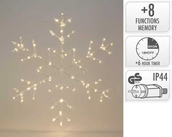 Lumihiutale led120 lämminvalk. - Jouluvalot - 8721461081637 - 1