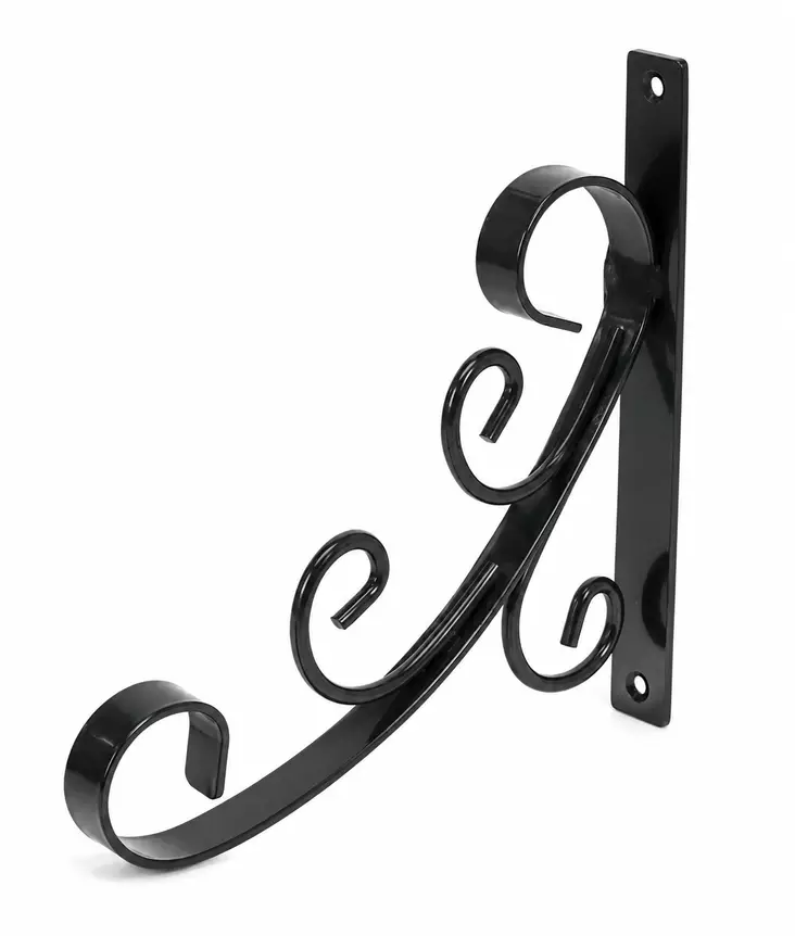 Lyhtykoukku seinälle musta 30cm - Amppeli- ja lyhtykoukut ja ketjut - 6438159688017 - 1