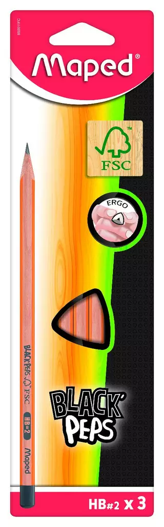 Lyijykynä Maped HB 3kpl FSC kp - Lyijykynät ja lyijyt - 3154148500117 - 1