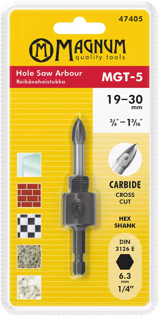 Magnum istukka MGT-5 19–30mm - Poraistukat ja jatkovarret - 6418868474057 - 1