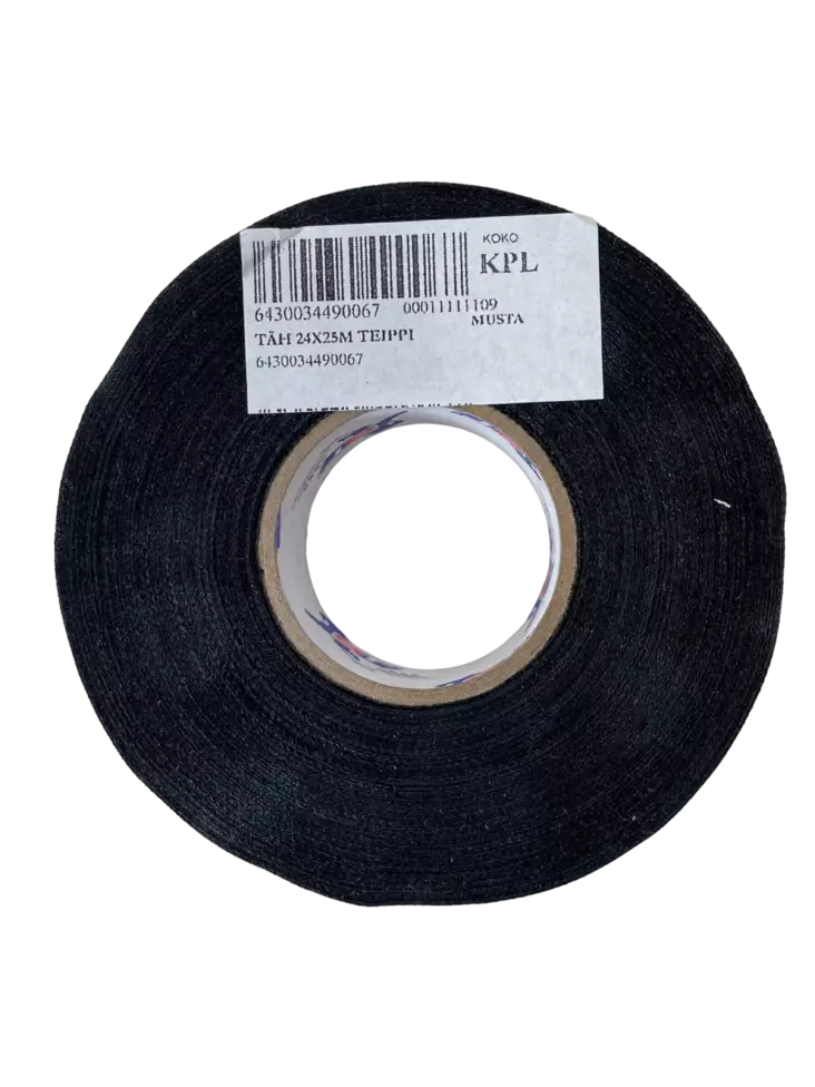Mailateippi 24mm x 25m musta - Muut urheilutarvikkeet - 6430034490067 - 1