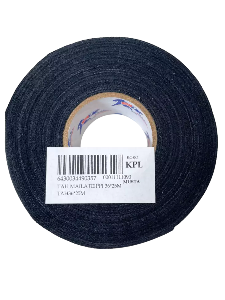 Mailateippi 36mmx25m musta - Talviurheilu - 6430034490357 - 1