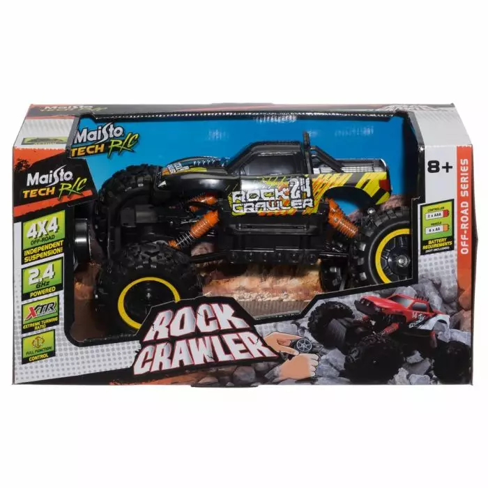 Maisto Tech R/C Rock Crawler musta - Leikkiautot ja kauko-ohjattavat autot - 6410416294377 - 1