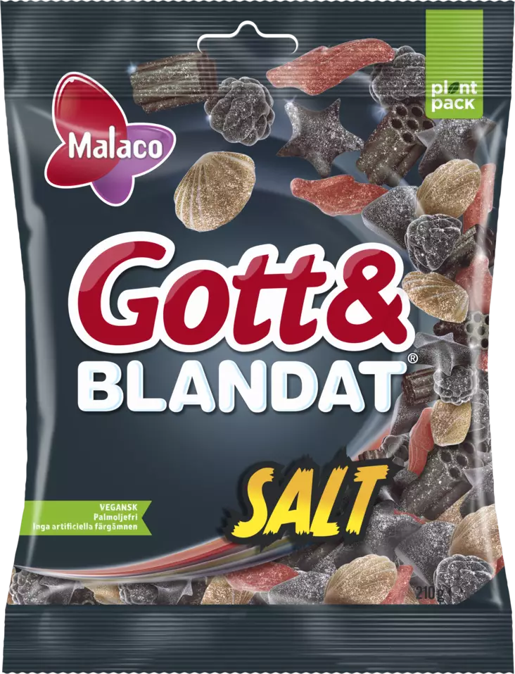 Malaco Gott&Blandat Salt 210 g - Karkit - 7310350106837 - 1