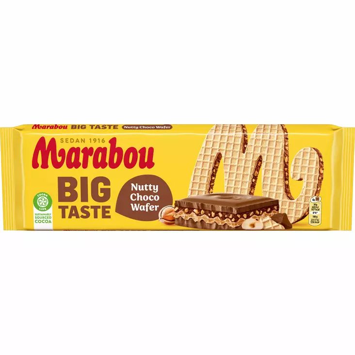 MARABOU BIG TASTE NUTTY CHOCO WAFER 270G - Koirat - 7622201679637 - 1