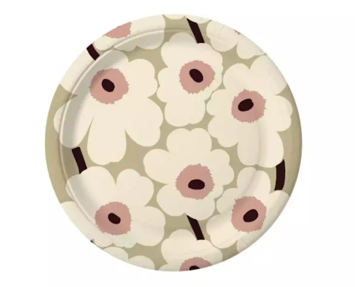 Marimekko Unikko Lautanen 22cm 10kpl - Kertakäyttölautaset - 6411631132017 - 1