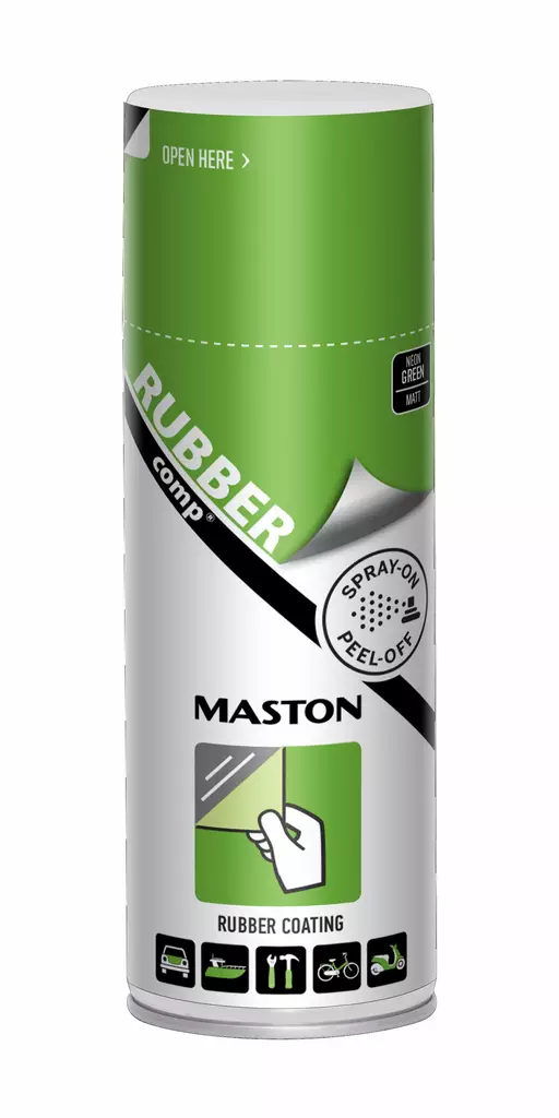 Maston Rubbercomp Neon vihreä 400ml - Spraymaalit - 6412490027407 - 2