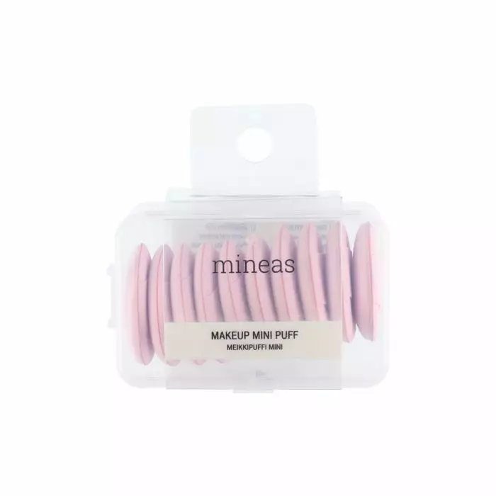 Mineas Meikkipuffi mini rasiassa 10 kpl - Meikkisiveltimet ja meikkisienet - 6410416565057 - 1