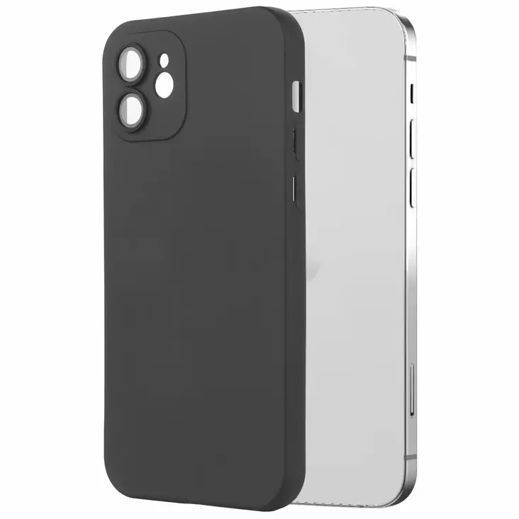 Mobia silikonisuoja iphone 12, musta - Puhelintarvikkeet ja laturit - 6430076524577 - 1