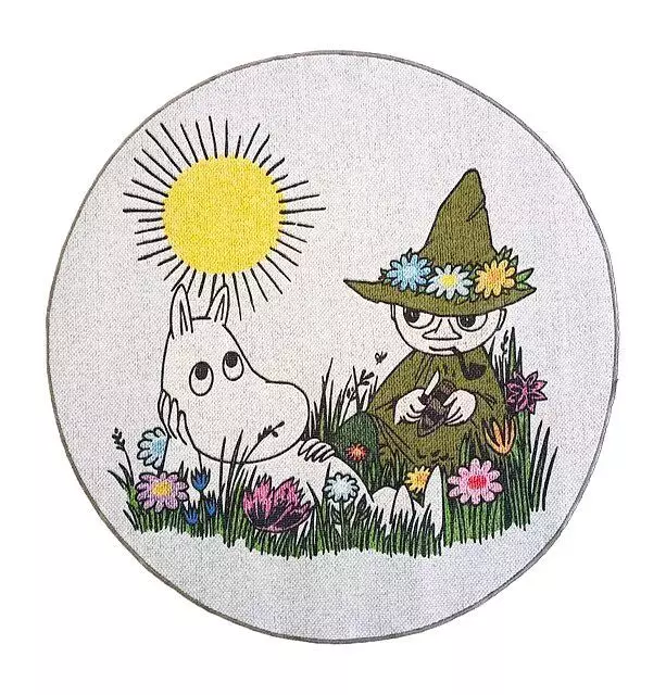 Muumimatto Kesäpäivä 80cm harmaa - Käytävämatot - 6430079288407 - 1