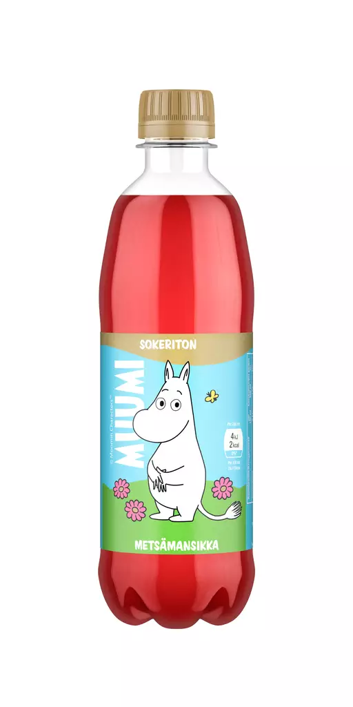 Muumi metsämansikka sokeriton 0,5L - Virvoitusjuomat ja mixerit - 6415600566667 - 1