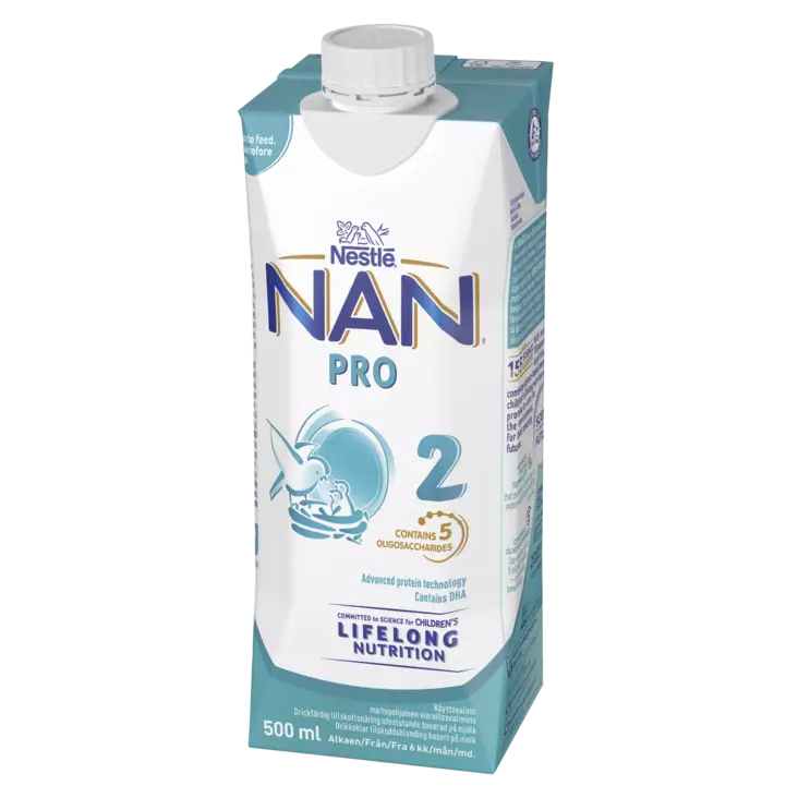 Nestle Nan Pro2 vieroitusvalmiste 500ml - Äidinmaidonkorvikkeet - 8445290748607 - 1