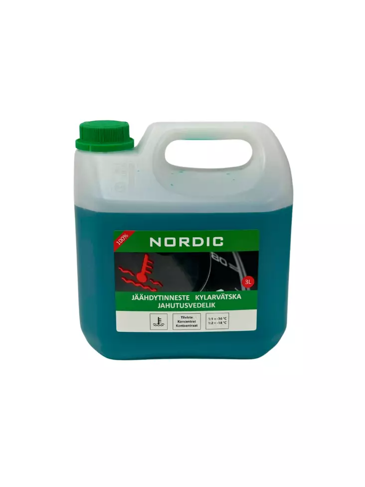 Nordic jäähdytinneste 100% 3L Vihreä - Jäähdytinnesteet - 4742516001237 - 1