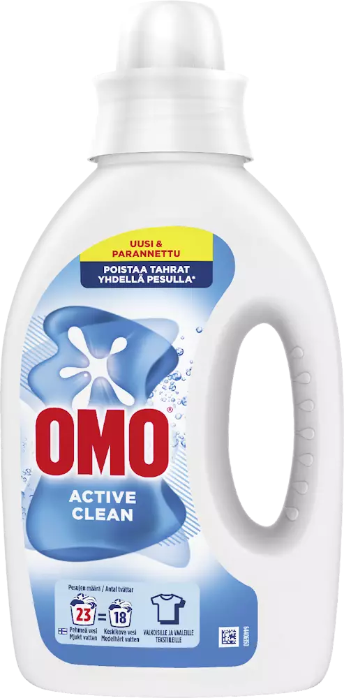 Omo pyykinpesuneste 920ml Active Clean - Pyykinpesu- ja huuhteluaineet - 8720181312397 - 1