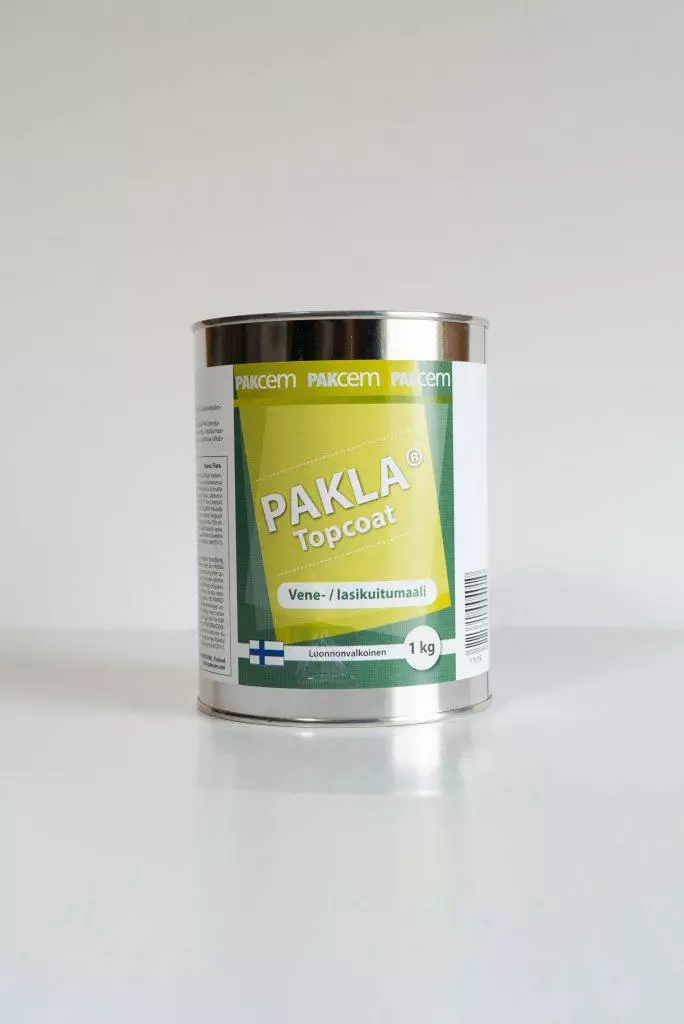 Pakla Topcoat Vene-/lasikuitumaali Vihreä 1kg - Lasikuitumaalit, hartsit ja kovetteet - 6411690004027 - 1