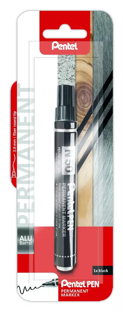 Pentel Huopakynä XN50 musta pyöreäkärki - Tussit, kuitukynät ja korostuskynät - 4016284100257 - 1