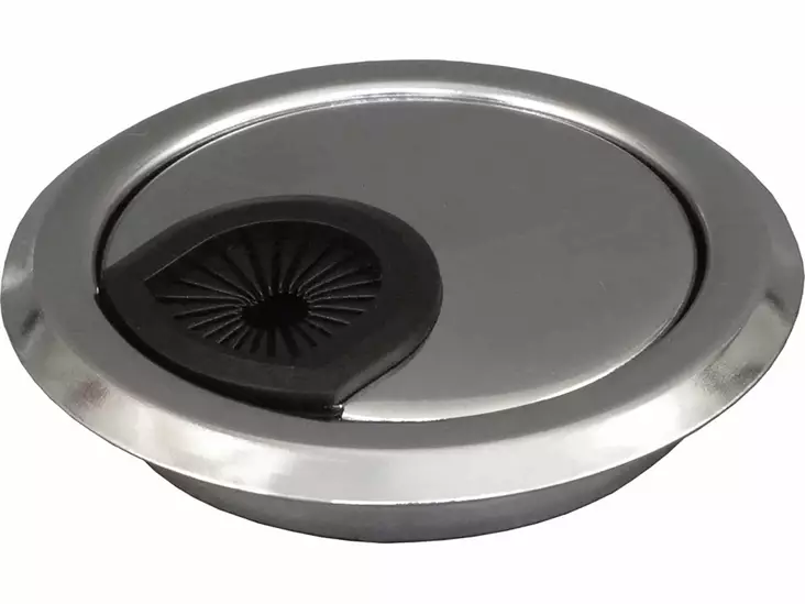 Pisla kaapelin läpivienti 60mm kromattu - Kalustehelat - 6414675118207 - 1