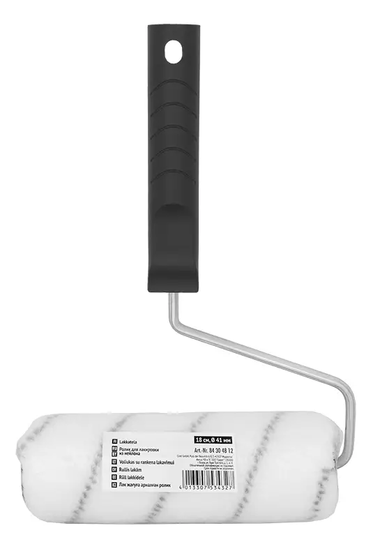 Pistotela varrella harmaaraita 6mm/180mm nylon lakkatela - Maalaustelatelat ja jatkovarret - 4013307534327 - 2