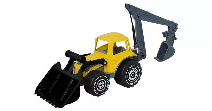 Plasto Kauhatraktori & kaivuri 70cm - Leikkiautot ja kauko-ohjattavat autot - 6410310116737 - 1