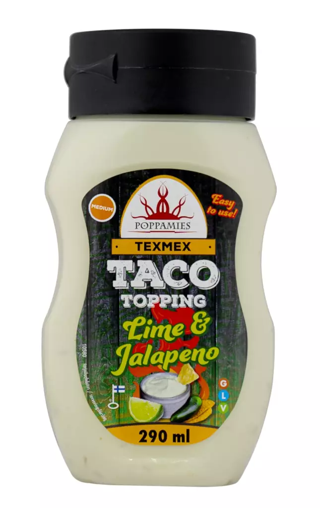 Poppamies Texmex Taco Topping 290ml - Majoneesit,maustekastikkeet ja tahnat - 6430034019947 - 1