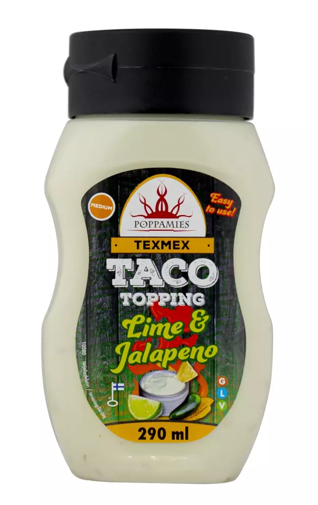 Poppamies Texmex Taco Topping 290ml - Majoneesit,maustekastikkeet ja tahnat - 6430034019947 - 1