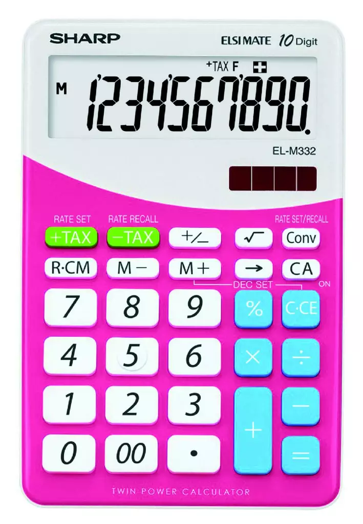 Pöytälaskin Sharp ELM332B pink - Muut toimistotarvikkeet - 4974019026527 - 1