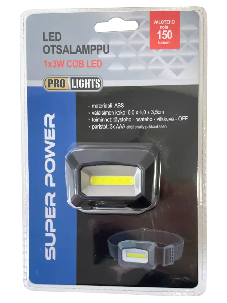 Pro1 Lights LED-Otsalamppu 200lm 3xAAA - Otsalamput - 6438159956017 - 1