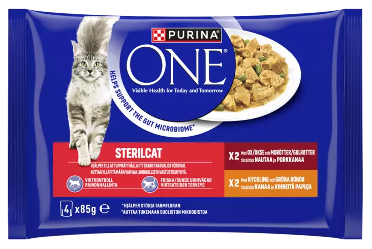 Purina One Sterilcat minifileet 4x85g - Kissan märkäruoat - 8445291082687 - 1