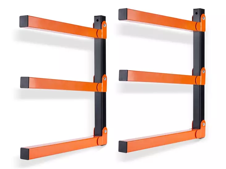 Puutavaran säilytysteline 2kpl - Koukut ja naulakot - 6414676023807 - 1