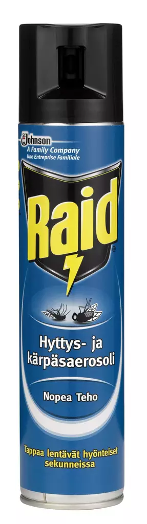 Raid Hyttys Ja Kärpäsaerosoli 300ml - Tuhoeläinten ja rikkakasvien torjunta - 6414400022557 - 1