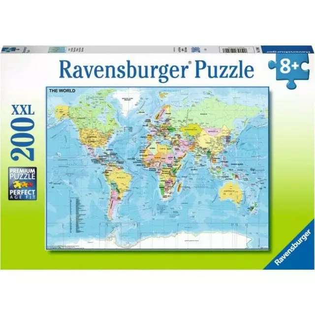 Ravensburger Map Of The World palapeli 200 palaa - Palapelit ja pulmapelit - 4005556128907 - 1
