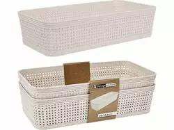 Säilytyskori setti 2kpl 25,3x13,3x6cm - Säilytyskorit - 8721037325257 - 1